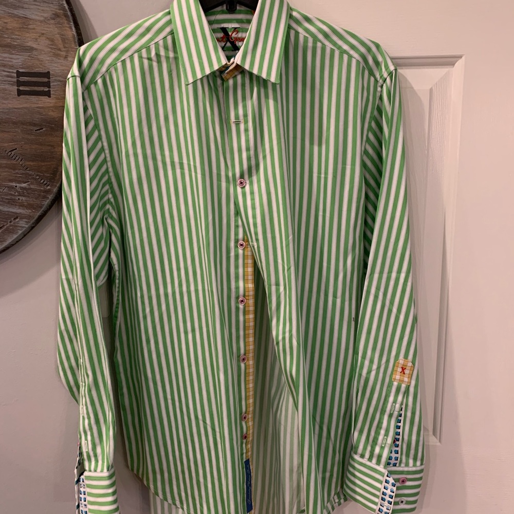 Robert Graham Striped Shirt sz Lg
